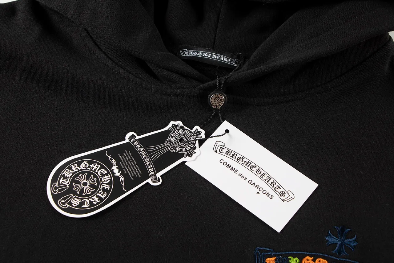 P290 Chrome Hearts Chrome Hearts Embroidered Rainbow Logo Sweatshirt Size: S M L XL Color: Black, White